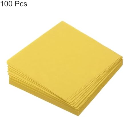MECCANIXITY 100 Sheet Origami Paper Double Sided Lemon Yellow 2.5x2.5 Inch Square Sheet for Art Craft Project, Beginners, Gift Decoration - Image 3
