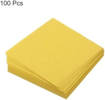 MECCANIXITY 100 Sheet Origami Paper Double Sided Lemon Yellow 2.5x2.5 Inch Square Sheet for Art Craft Project, Beginners, Gift Decoration - Image 3