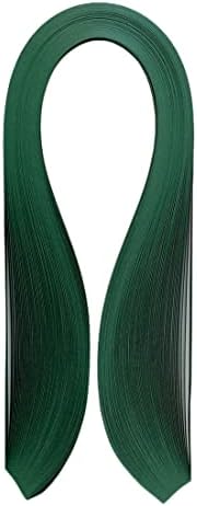 Pestal Dark Green Tone Quilling Paper Strips 3mm 5mm 10mm Paper Quilling Strips Forest Green for Crafts Colored Single Color Origami Paper Filigree Strips (3mm-0.12inch) by ODETOJOY