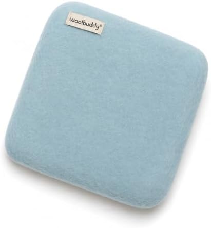 Woolbuddy Needle Felting Mat 10 x 10 x 1.5 Inch (Blue), Pure Wool Felt Pad by Woolbuddy