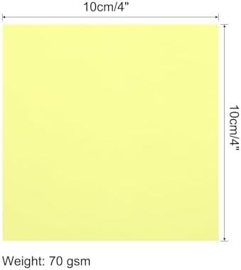 MECCANIXITY 25 Sheet Origami Paper Double Sided Pale Yellow 4x4 Inch Square Sheet for Art Craft Project, Beginners, Gifts Decor - Image 2