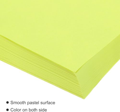MECCANIXITY 100 Sheet Origami Paper Double Sided Fluorescent Yellow 11.7 x 8.3 Inch Square Sheet for Art Craft Project, Beginners, Gifts Decor - Image 4