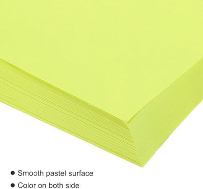 MECCANIXITY 100 Sheet Origami Paper Double Sided Fluorescent Yellow 11.7 x 8.3 Inch Square Sheet for Art Craft Project, Beginners, Gifts Decor - Image 4