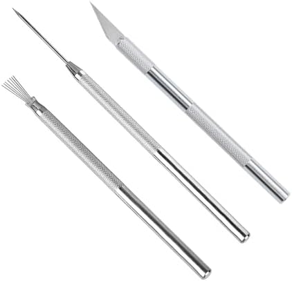 3 in 1 Clay Needle Tools Sculpting Ceramics Pottery Carving Tools for Model Clay Supplies, Ceramic & Pottery Tools Includes Sculpture Feather Pin Carving Knife Needle Texture Tools, LXLVOUEG by LXLVOUEG