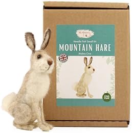 Wizardi Beginner Needle Felting Kit for Adults - Mountain Hare. Animal Felting Kit 16cm Tall. Felting Tools. Wool Felting Supplies. Felt Crafts. Wool Felt. The Makerss - Image 3