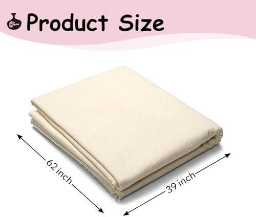 Pottery Tablecloth-Heavy Duty Linen Cotton Blend, 62x39 Inches, High Absorbency Textured Surface for Pottery Making, Oil Painting, Various Handmade Crafts (2PCS) - Image 2