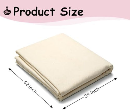 Pottery Tablecloth-Heavy Duty Linen Cotton Blend, 62x39 Inches, High Absorbency Textured Surface for Pottery Making, Oil Painting, Various Handmade Crafts (2PCS) - Image 2