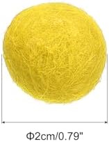 PATIKIL Wool Felt Balls Beads Wool Felting Pom 2cm 20mm Yellow for Home Crafts Handcrafts Project DIY Pack of 5 - Image 2