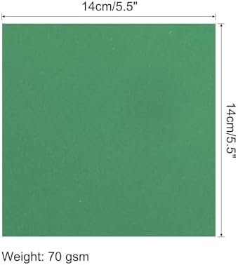 MECCANIXITY 25 Sheet Origami Paper Double Sided Emerald Green 5.5 x 5.5 Inch Square Sheet for Art Craft Project, Beginners, Gifts Decor - Image 2