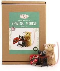Wizardi Beginner Needle Felting Kit for Adults - Sewing Mouse. Animal Felting Kit 8cm Tall. Felting Tools. Wool Felting Supplies. Felt Crafts. Wool Felt. The Makerss - Image 4