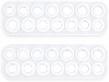 2Pcs Resin Ring Molds with 14 Rings and 7 Sizes,Silicone Resin Rings Making Kit,Round Pendant Jewelry Casting Mold for DIY Earrings Necklace Pendants Keyrings Crafts Decorations Making by Unknown