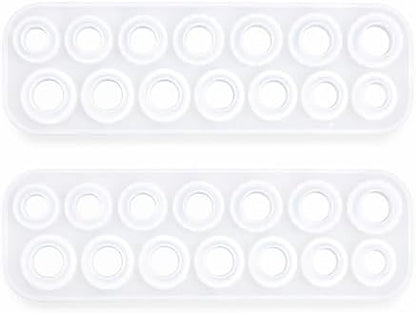 2Pcs Resin Ring Molds with 14 Rings and 7 Sizes,Silicone Resin Rings Making Kit,Round Pendant Jewelry Casting Mold for DIY Earrings Necklace Pendants Keyrings Crafts Decorations Making by Unknown