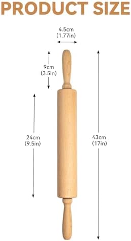 Professional Clay Rolling Pin, 17 Inch Non-Stick Clay Roller for Pottery and Slab Making –Duty Pottery Tool with Ergonomic Handles, Essential for Art Studios - Image 2