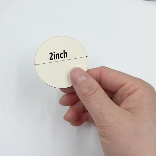 120 Pcs Unfinished Wood Circle Coins, 2 Inch Natural Wood Slices, Disc Blank Natural Ornaments for Decoration DIY Craft Art Supplies (Round 2 x 2 x 0.12 inches) - Image 2