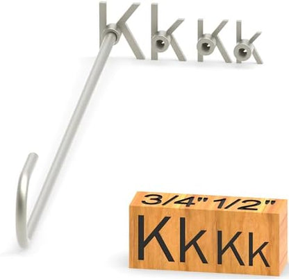 4Pcs Letters Branding Iron for Wood, Leather Branding Stamp (K k) by PKPKAUT