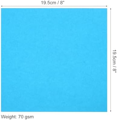 MECCANIXITY 50 Sheets Origami Paper Double Sided 8x8 Inch(20x20cm) Square Sheet for Art Craft Project, Beginners, Gifts Decor, Aquamarine Blue - Image 2