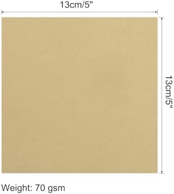 MECCANIXITY 100 Sheet Origami Paper Double Sided Khaki 5x5 Inch Square Sheet for Art Craft Project, Beginners, Gifts Decor - Image 2