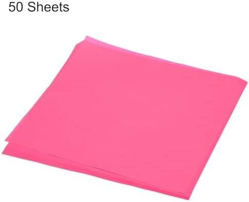 MECCANIXITY 50 Sheet Origami Paper Double Sided Fluorescent Pink 10x10 Inch Square Sheet for Art Craft Project, Beginners, Gifts Decor - Image 3