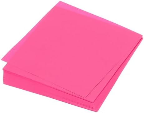 MECCANIXITY 100 Sheet Origami Paper Double Sided Fluorescent Pink 3x3 Inch Square Sheet for Art Craft Project, Beginners, Gifts Decor by MECCANIXITY