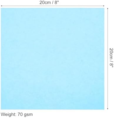 MECCANIXITY 100 Sheets Origami Paper Double Sided 8x8 Inch(20x20cm) Square Sheet for Art Craft Project, Beginners, Gifts Decor, Sky Blue - Image 2