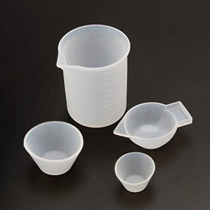 4 Pcs/Set Epoxy Resin Cups Kit Jewelry Resin Starter Tools for, Artwork, Jewelry Casting Measuring Spoons Double Sided - Image 2