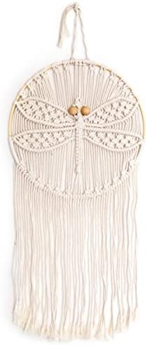 Solid Oak Macrame Wall Hanging Dragonfly by SolidOak