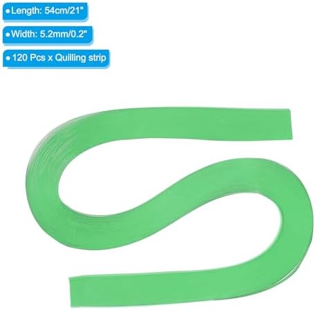 PATIKIL 120pcs Quilling Strips Paper 3/16"(5.2mm) 21"(54cm) Origami Paper Quilling Strip for Art DIY Hand Craft Christmas, Pink Green - Image 2