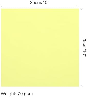 MECCANIXITY 25 Sheet Origami Paper Double Sided Pale Yellow 10x10 Inch Square Sheet for Art Craft Project, Beginners, Gifts Decor - Image 2
