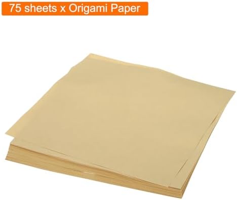 MECCANIXITY 75 Sheet Origami Paper Double Sided 10x10" Brown - Image 3