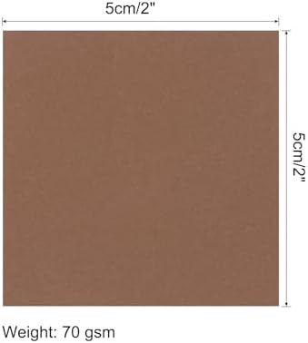 MECCANIXITY 100 Sheet Origami Paper Double Sided Brown 2x2 Inch Square Sheet for Art Craft Project, Beginners, Gifts Decor - Image 2