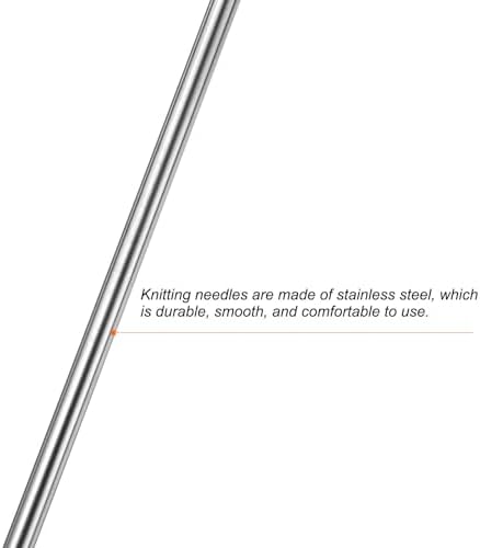 uxcell 10Pcs Knitting Needle 4mm Diameter 5.9 Inches Length Stainless Steel Double Pointed Sweater Stitching Needles for Handmade Projects DIY Knitting - Image 3