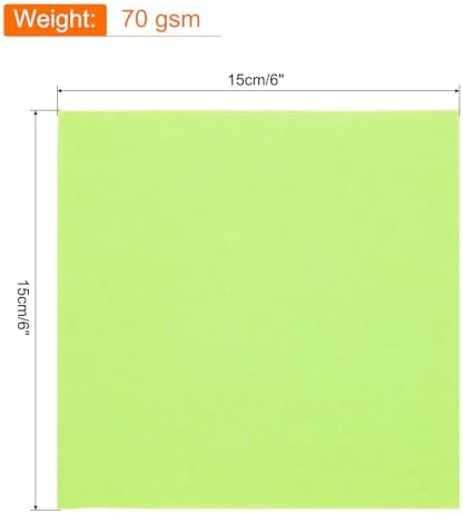 MECCANIXITY 75 Sheet Origami Paper Double Sided 6x6" Lime Green - Image 2