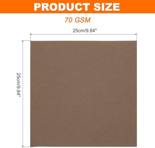 MECCANIXITY 75 Sheet Origami Paper Double Sided 10x10" Coffee Color - Image 2