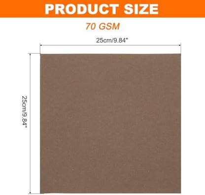 MECCANIXITY 75 Sheet Origami Paper Double Sided 10x10" Coffee Color - Image 2
