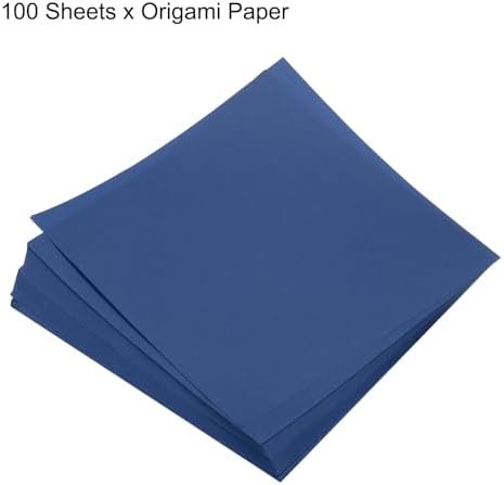 MECCANIXITY 100 Sheets Origami Paper Double Sided 8x8 Inch(20x20cm) Square Sheet for Art Craft Project, Beginners, Gifts Decor, Navy Blue - Image 3