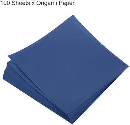 MECCANIXITY 100 Sheets Origami Paper Double Sided 8x8 Inch(20x20cm) Square Sheet for Art Craft Project, Beginners, Gifts Decor, Navy Blue - Image 3