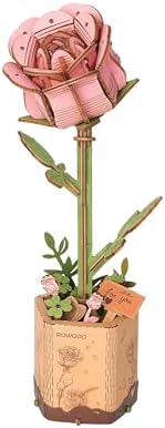 Hands Craft 3D Wooden Puzzle Craft Set – Botanical Garden Collection, DIY Building Kit with 3D Flower Puzzles - Sunflower, Lilac, Rose, Camellia. Decorative Wooden Floral Art for Home Decor - Image 6