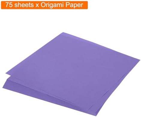 MECCANIXITY 75 Sheet Origami Paper Double Sided 10x10" Dark Purple - Image 3