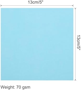 MECCANIXITY 100 Sheet Origami Paper Double Sided Light Blue 5x5 Inch Square Sheet for Art Craft Project, Beginners, Gifts Decor - Image 2