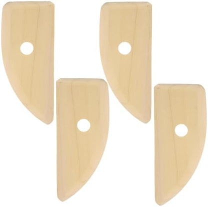 4 Pcs Pottery Ribs Wooden Clay Ceramic Sculpting Tools, 12cm x 5cm by Unknown