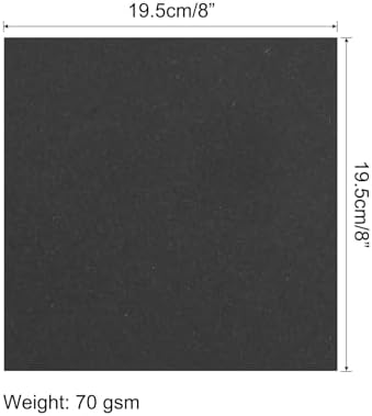 MECCANIXITY 25 Sheets 8x8 Inch(20x20cm) Origami Paper Double Sided Black Square Sheet for Art Craft Project, Beginners, Gifts Decor - Image 2