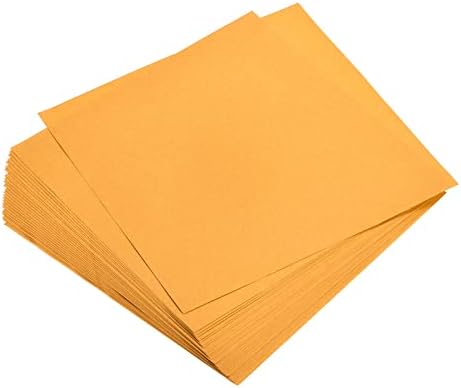 MECCANIXITY 25 Sheets Origami Paper Double Sided Fluorescent Orange 6x6 Inch Square Sheet for Art Craft Project, Beginners, Gifts Decor by MECCANIXITY