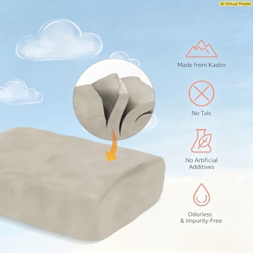 ZEHIQ Air Dry Clay-2.2 lbs Natural White Pottery Clay for Craft Projects - Image 3