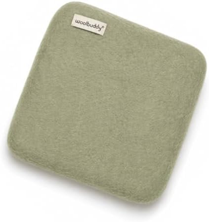 Woolbuddy Needle Felting Mat 10 x 10 x 1.5 Inch (Beige), Pure Wool Felt Pad by Woolbuddy