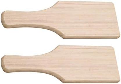 Healifty Wooden Clay Paddle for Pottery: 2Pcs Ceramic Sculpting Carving & Modeling Pottery Paddles Board Tools for Handbuilding, Flat Wood Stick for DIY Art Studio and Home by Healifty