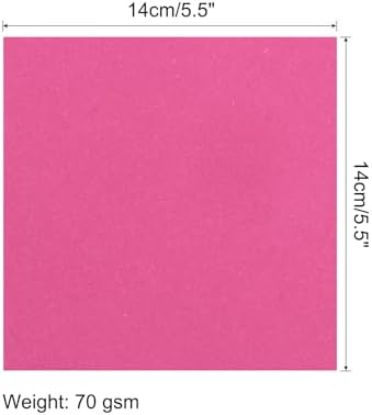 MECCANIXITY 25 Sheet Origami Paper Double Sided Rose Red 5.5 x 5.5 Inch Square Sheet for Art Craft Project, Beginners, Gifts Decor - Image 2