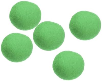 PATIKIL Wool Felt Balls Beads Wool Felting Pom 2cm 20mm Light Green for Home Crafts Handcrafts Project DIY Pack of 5 by PATIKIL