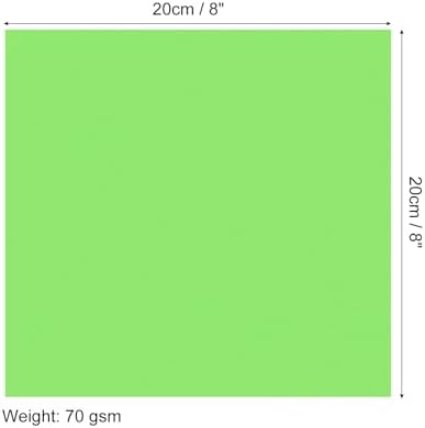 MECCANIXITY 100 Sheets Origami Paper Double Sided 8x8 Inch(20x20cm) Square Sheet for Art Craft Project, Beginners, Gifts Decor, Grass Green - Image 2