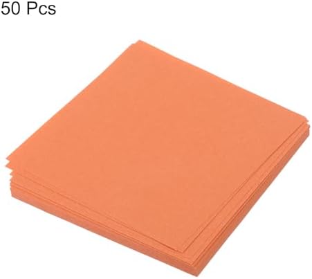 MECCANIXITY 50 Sheet Origami Paper Double Sided Dark Orange 2.5x2.5 Inch Square Sheet for Art Craft Project, Beginners, Gift Decoration - Image 3