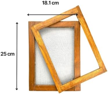 KITSTERS Mould and Deckle Set for Handmade Paper Making | Robust Wooden Frame | Make Recycled Textured Paper | DIY Kit for Art & Craft Enthusiasts - Men and Women | Hobbies - New Crafts - Image 6